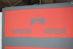 LADZ wrapping booth door