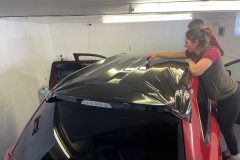 Mitsubishi Outlander roof wrap in progress