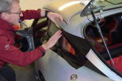 TVR T350T Rear Window Being Wrapped