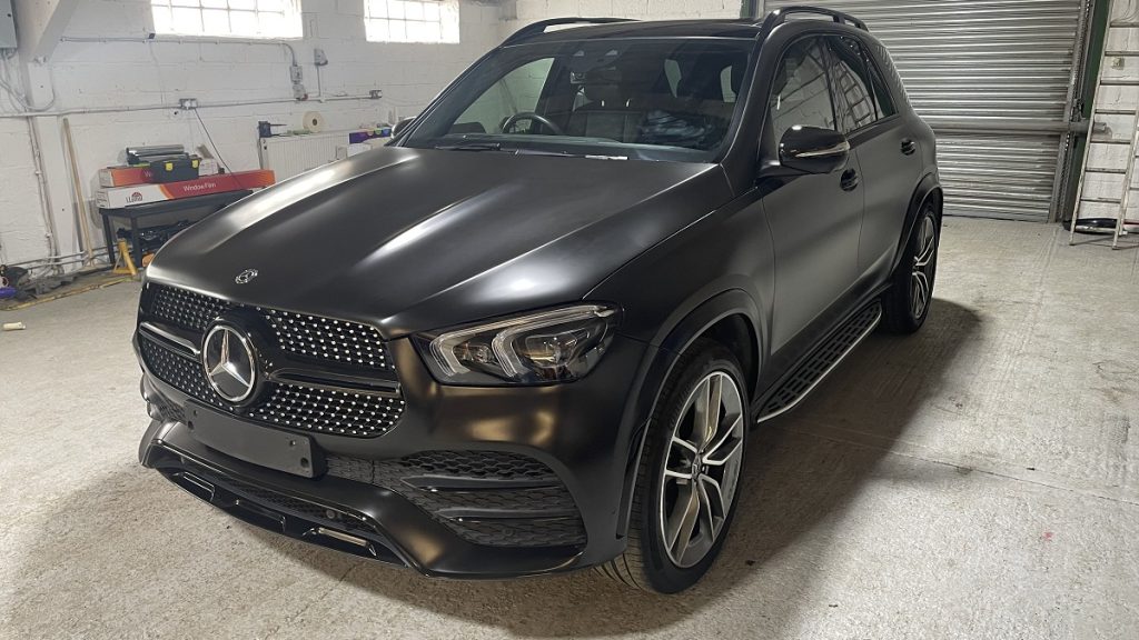 mercedes-satin-black-vinyl-wrap-ladz-wrap-n-tint