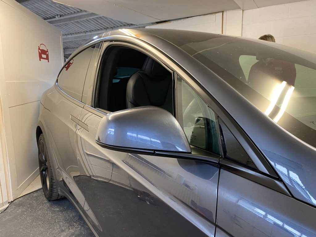 Tesla Model X SUV drivers side complete