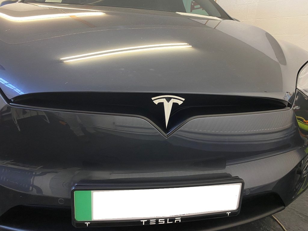 Tesla Model X SUV front grill after