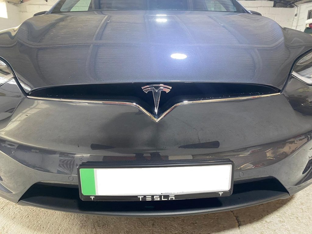 Tesla Model X SUV front grill before