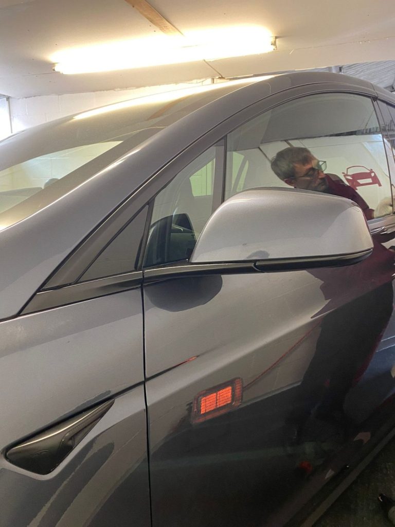 Tesla Model X SUV passenger side view